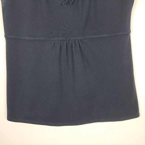 Thyme Maternity Black Scoop Neck Sleeveless T-Shirt Medium - Picture 6 of 13